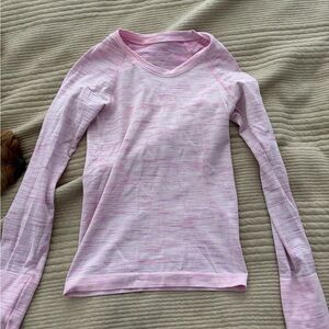 Lululemon swiftly tech race length in space dye sonic pink & strawberry milksha